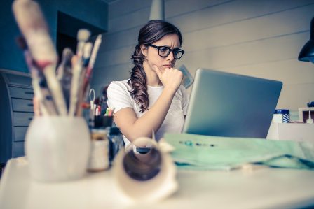 Professional Women Achieving Work-Life Balance - Busy woman at desk